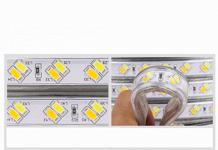 Đèn led dây 5730 siêu sáng 2 hàng bóng chéo hắt trần cao cấp 100M