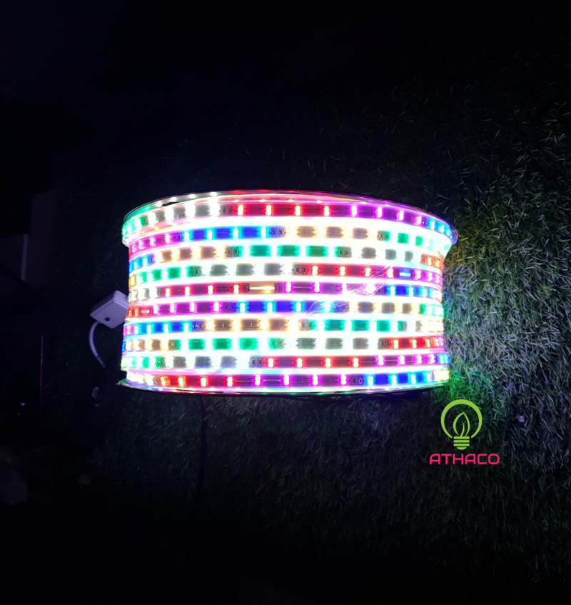 Đèn Led Dây Đuổi Màu 2 Hàng Bóng Cuộn 100M Đèn Led Dây Đuổi Màu 2 Hàng Bóng Cuộn 100M
