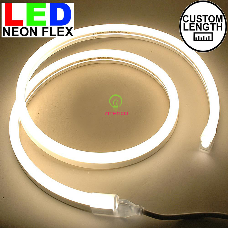 Đèn led dây neon 220v cuộn 100m màu vàng nắng