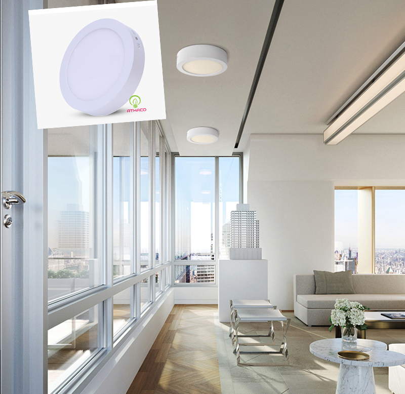 Đèn led ốp trần nổi tròn 6W Đèn led ốp nổi tròn athaco việt nam