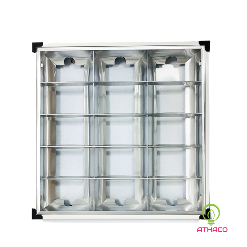 Máng đèn led âm trần 600x600 3 bóng tuýp 0M6