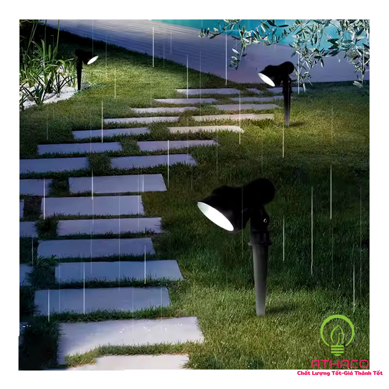 đèn cắm cỏ có mũ cob