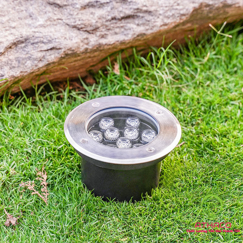 đèn led âm đất tròn