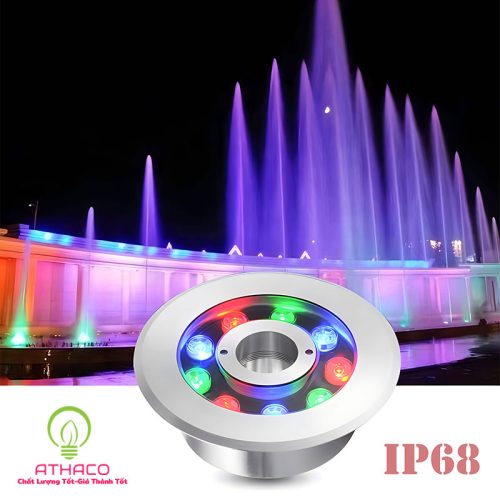 đèn âm nước bánh xe inox